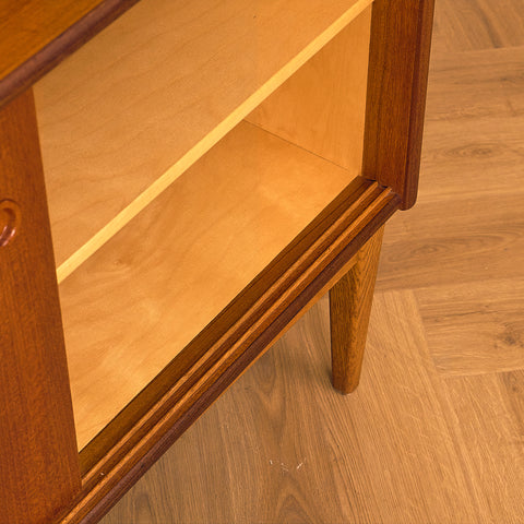 Swedish bookshelf in teak and oak by Bräntorps möbelfabrik