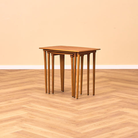 Swedish set of nest of tables in teak