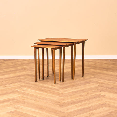 Swedish set of nest of tables in teak