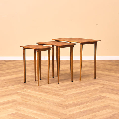 Swedish set of nest of tables in teak