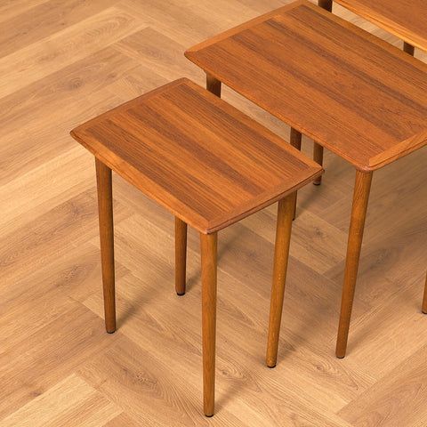 Swedish set of nest of tables in teak