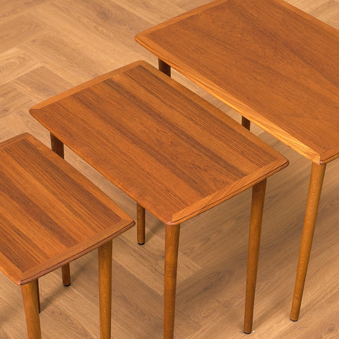 Swedish set of nest of tables in teak
