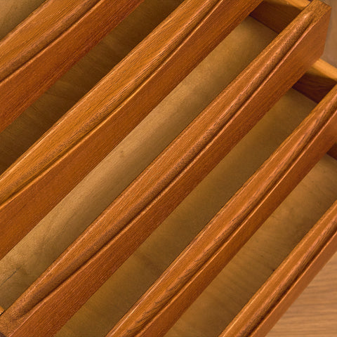 Swedish bookshelf in teak and oak by Bräntorps möbelfabrik