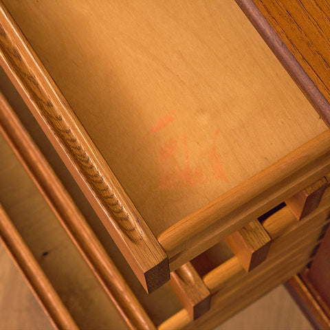 Swedish bookshelf in teak and oak by Bräntorps möbelfabrik