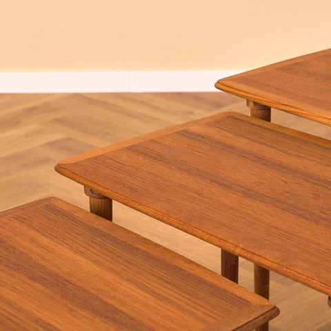 Swedish set of nest of tables in teak