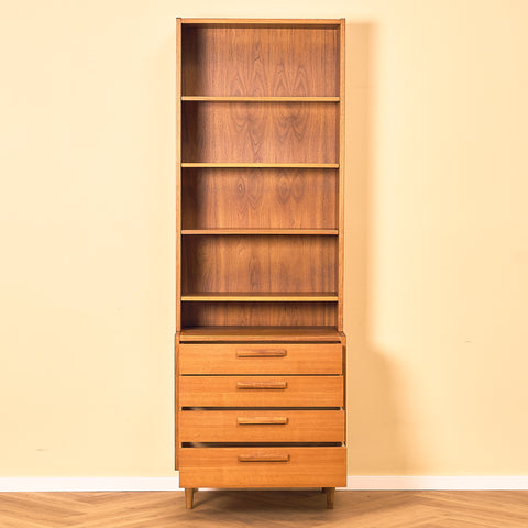 Swedish bookshelf in walnut by Nils Jonsson for Hugo Troeds