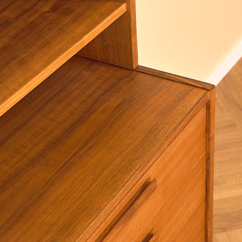 Swedish bookshelf in walnut by Nils Jonsson for Hugo Troeds