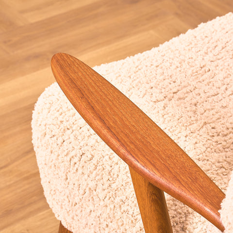 Swedish armchair in teak and oak