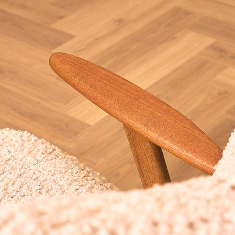 Swedish armchair in teak and oak