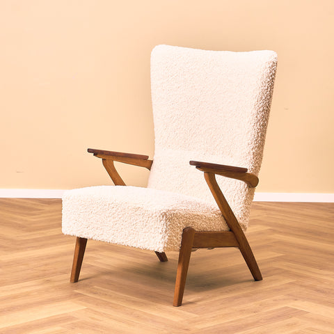 Swedish armchair in teak and oak