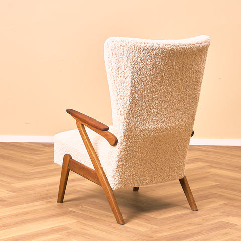 Swedish armchair in teak and oak