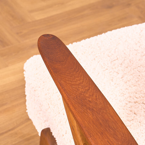 Swedish armchair in teak and oak