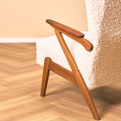Swedish armchair in teak and oak
