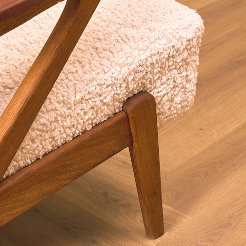 Swedish armchair in teak and oak