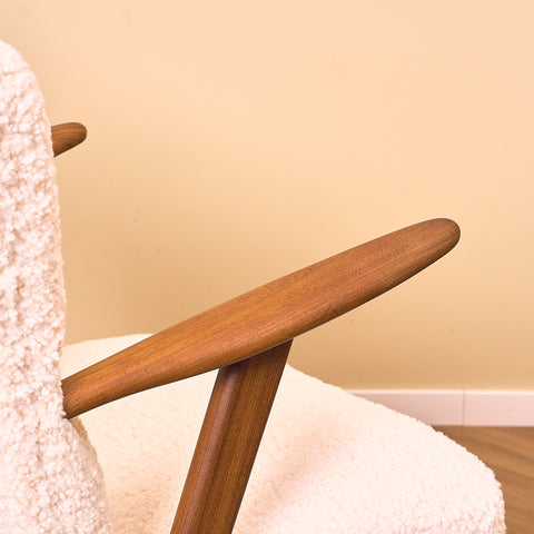 Danish armchairs in solid walnut by Erhardsen & Andersen for ERAN Møbler