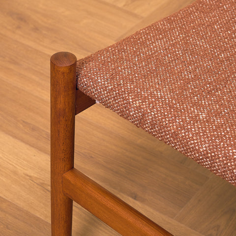 Danish armchair with stool in teak