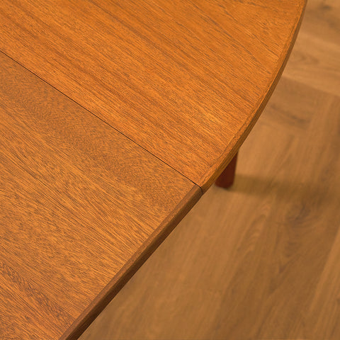 Danish round dining table in teak