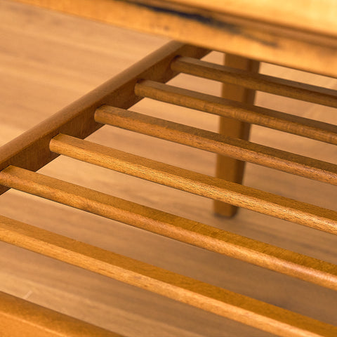 Swedish small coffee table in teak and beech