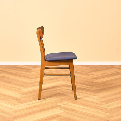 Danish dining chairs in teak and beech by Findahl Møbelfabrik, model 'Møsbol'