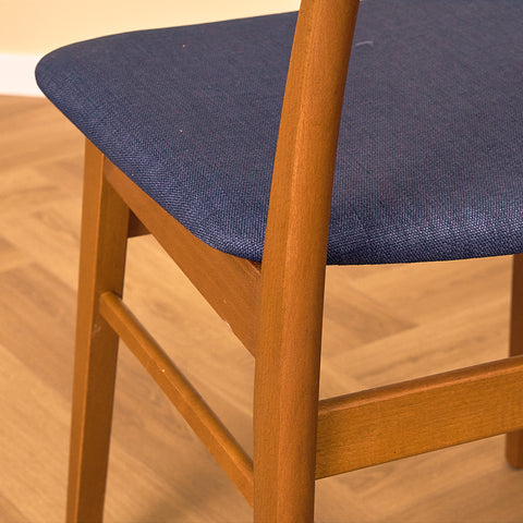Danish dining chairs in teak and beech by Findahl Møbelfabrik, model 'Møsbol'