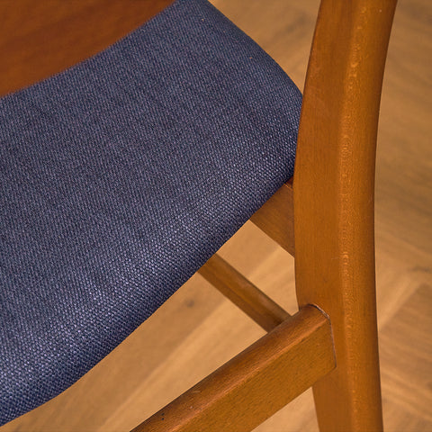 Danish dining chairs in teak and beech by Findahl Møbelfabrik, model 'Møsbol'