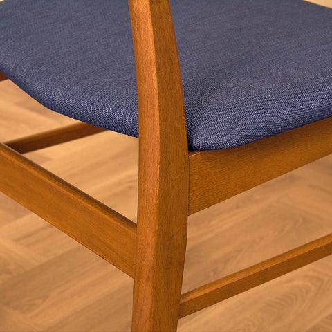 Danish dining chairs in teak and beech by Findahl Møbelfabrik, model 'Møsbol'