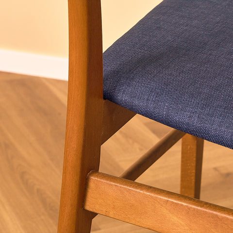 Danish dining chairs in teak and beech by Findahl Møbelfabrik, model 'Møsbol'