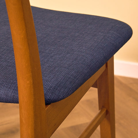 Danish dining chairs in teak and beech by Findahl Møbelfabrik, model 'Møsbol'