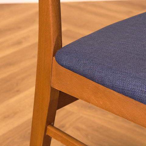 Danish dining chairs in teak and beech by Findahl Møbelfabrik, model 'Møsbol'