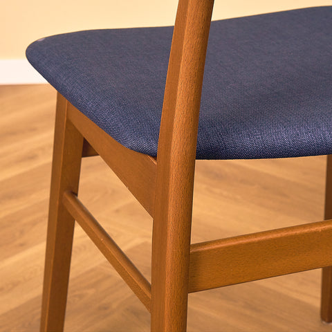 Danish dining chairs in teak and beech by Findahl Møbelfabrik, model 'Møsbol'