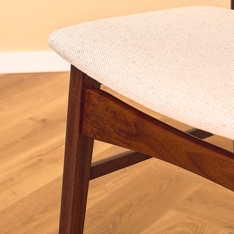 Danish dining chairs in Santos rosewood and walnut by SAX