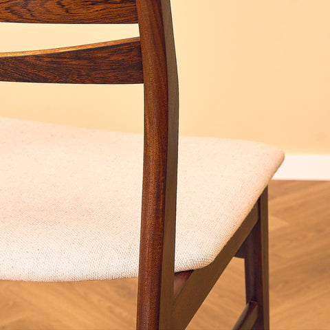 Danish dining chairs in Santos rosewood and walnut by SAX