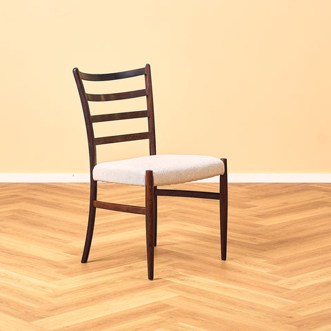 Danish dining chairs in Santos rosewood by Schou Andersen Furniture Factory