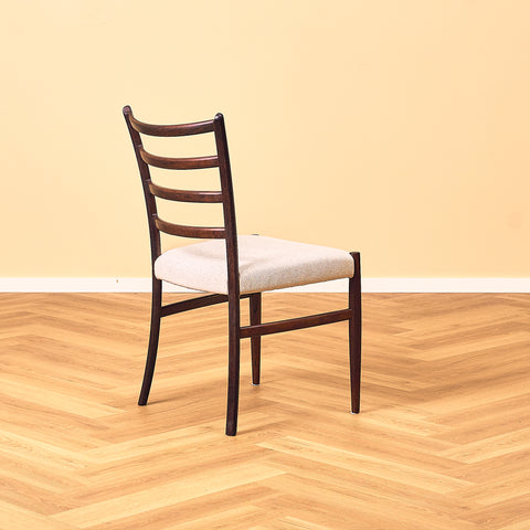 Danish dining chairs in Santos rosewood by Schou Andersen Furniture Factory