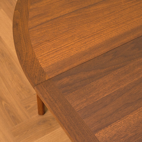 Swedish round dining table in walnut