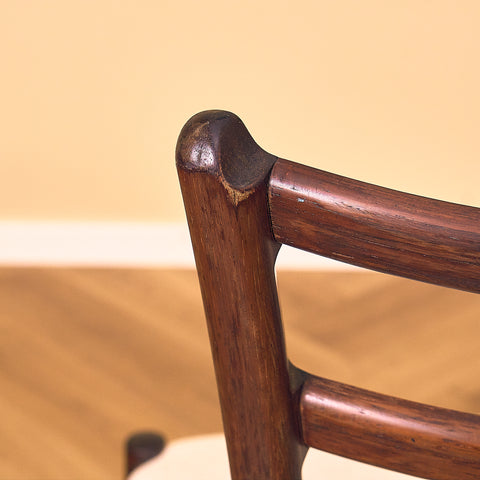 Danish dining chairs in Santos rosewood by Schou Andersen Furniture Factory