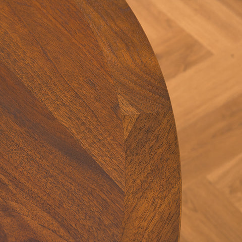 Swedish round dining table in walnut