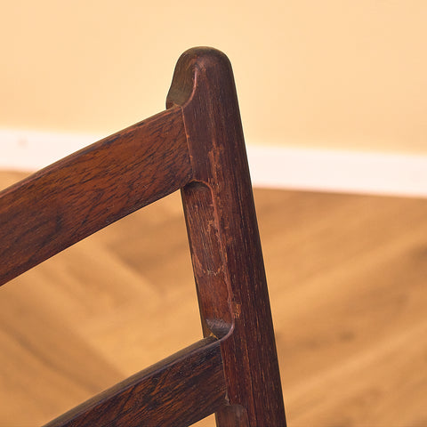 Danish dining chairs in Santos rosewood by Schou Andersen Furniture Factory