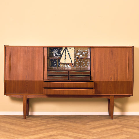 Danish highboard in teak by E.W. Bach