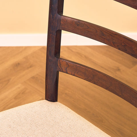 Danish dining chairs in Santos rosewood by Schou Andersen Furniture Factory