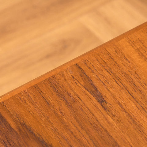 Danish nest of tables in teak and walnut