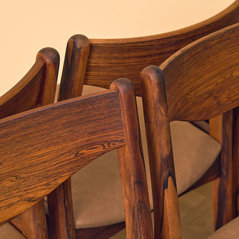 Danish dining chairs in Santos rosewood by Søren Ladefoged for S&L Møbler