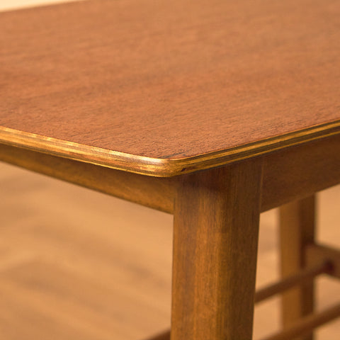 Swedish side table in teak and beech