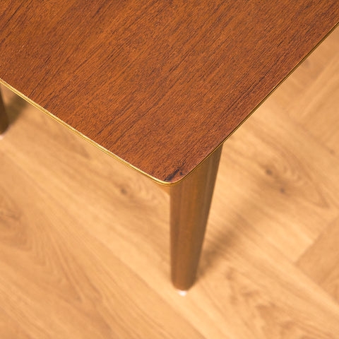 Swedish side table in teak and beech