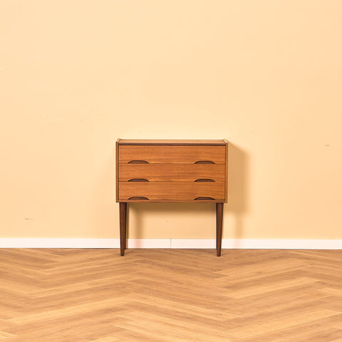 Danish small chest of drawers in teak