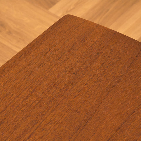 Swedish side table in teak and beech