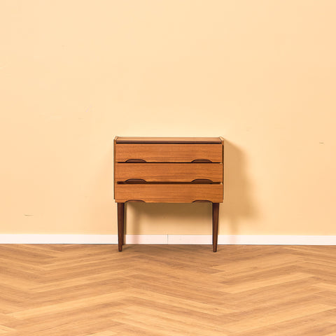 Danish small chest of drawers in teak