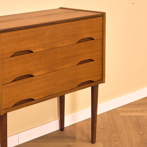 Danish small chest of drawers in teak