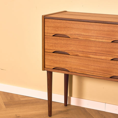 Danish small chest of drawers in teak