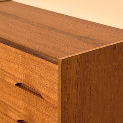 Danish small chest of drawers in teak